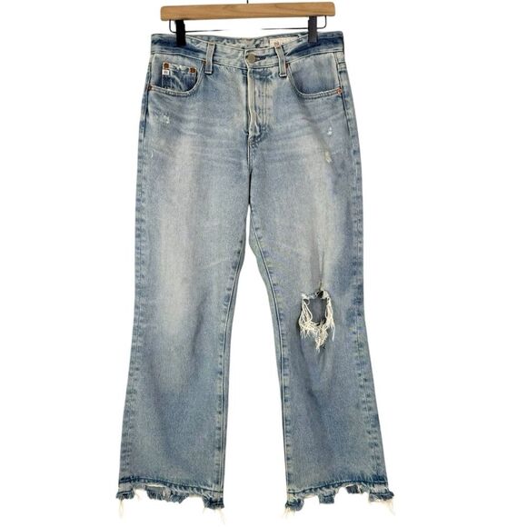 AG Adriano Goldschmied Kinsley High Rise Pop Crop Jeans  Button Fly Women’s 28 - Picture 1 of 11